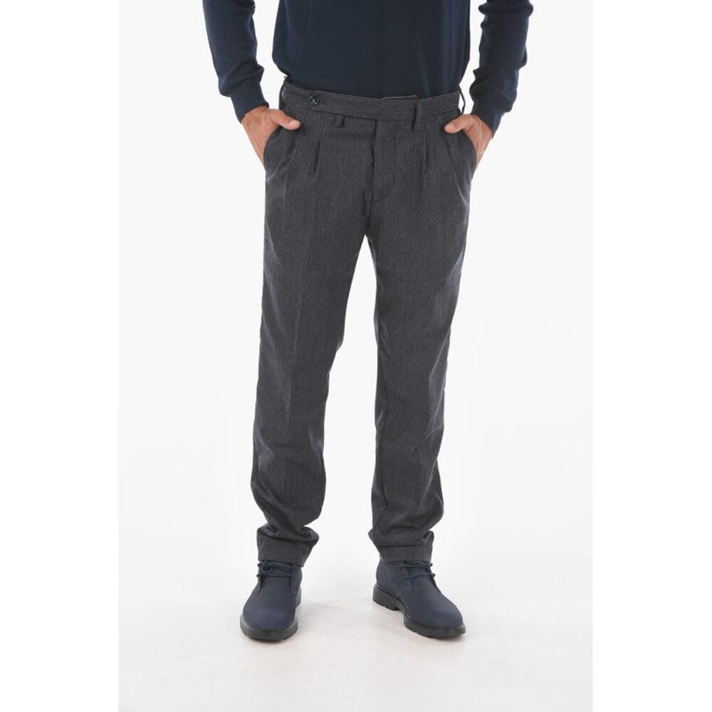Pinstriped Trousers ROPPONGI2P.L. with Two Pleats